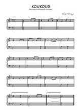 Téléchargez l'arrangement pour piano de la partition de Koukoug en PDF